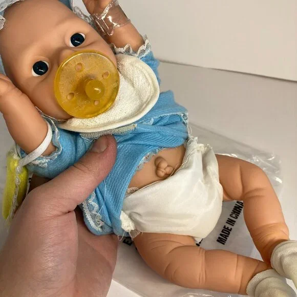 Vintage Anatomically Correct Baby Boy Doll Newborn 12" With Accessories - Picture 7 of 10